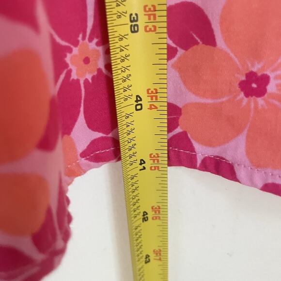 Y2K Pink Floral Halter Dress Size 14 Fit & Flare Babydoll Retro Summer - Picture 12 of 12